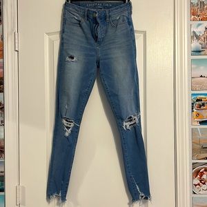 American Eagle distressed skinny jean jegging. Stretchy fabric for everyday wear